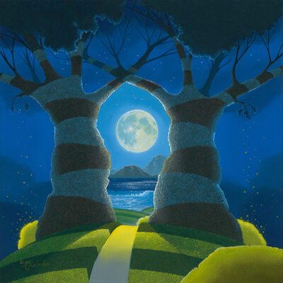 To the Moon and Back 18x18 by Michael Provenza