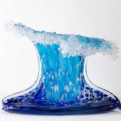 Large Blue Wave 18" L x 13.5" H x 6" D by Evan Schauss