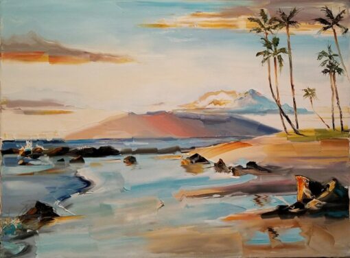 Sunset Over The Islands 18x24 by Chuck Joseph