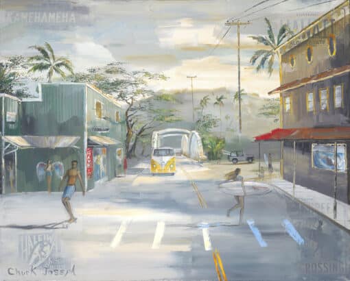 HaleiwaTown 24x30 by Chuck Joseph
