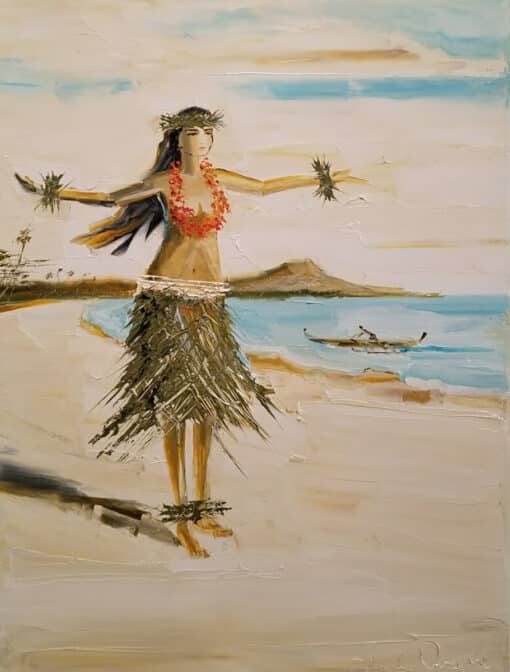 Hula Dancer 12x16 by Chuck Joseph