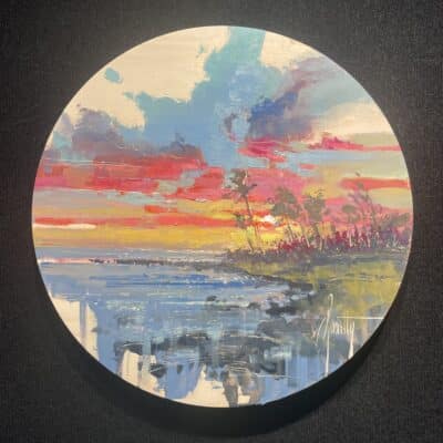 Not Too Many Sunsets 18" oil on Wood by Steven Quartly