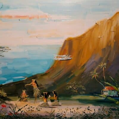 Napali Fly By 24x30 by Chuck Joseph