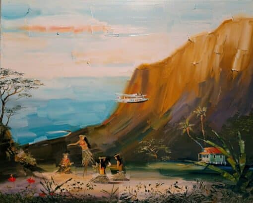 Napali Fly By 24x30 by Chuck Joseph