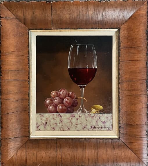 Grapes And Wine 10x8 by Rino Gonzalez