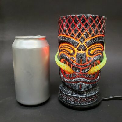 Minature Mana Tiki Fire Plug-In Octopus Bite with Green Yellow Tentacles by Yuri Everson