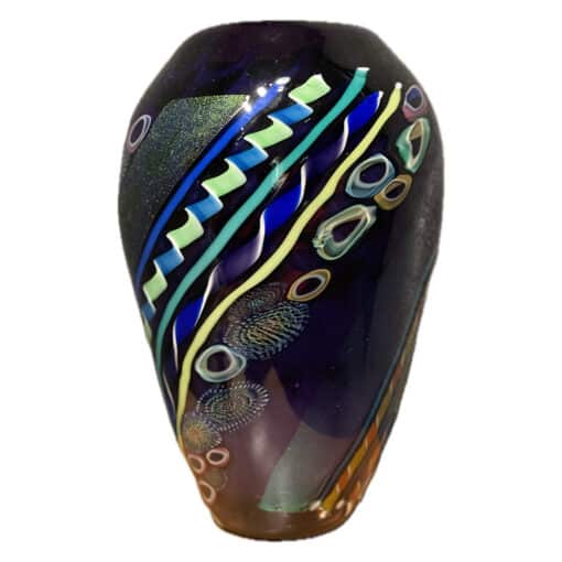 Murrini Vase in Purple 2 by Seattle Glass