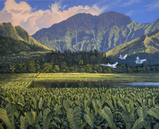 In A Land Called Hanalei 18x24 by Ross Buckland