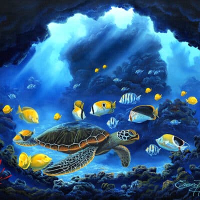 Honu Kai 24x30 by Ernest Young