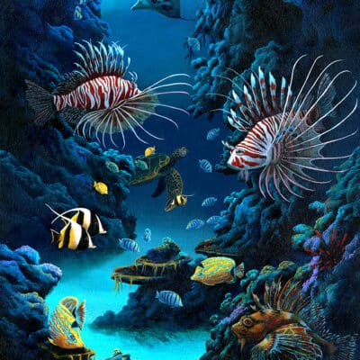 Lionfish of Hawaii 30x20 by Ernest Young