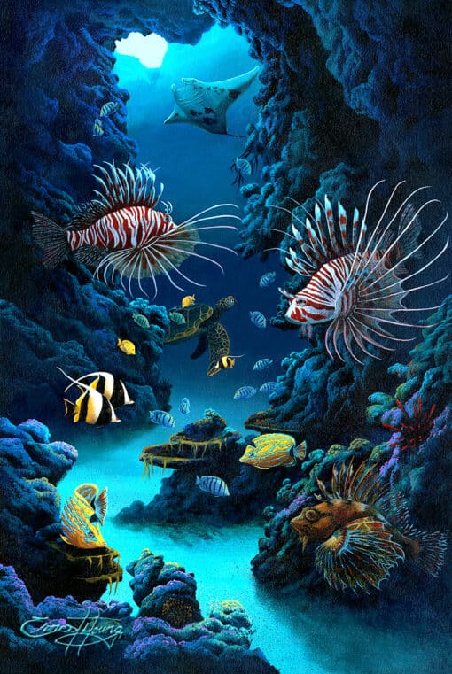 Lionfish of Hawaii 30x20 by Ernest Young