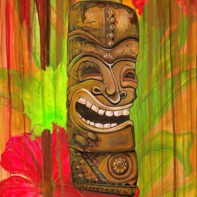 Tiki- Tropical Tim 24x36 by Heather Anders