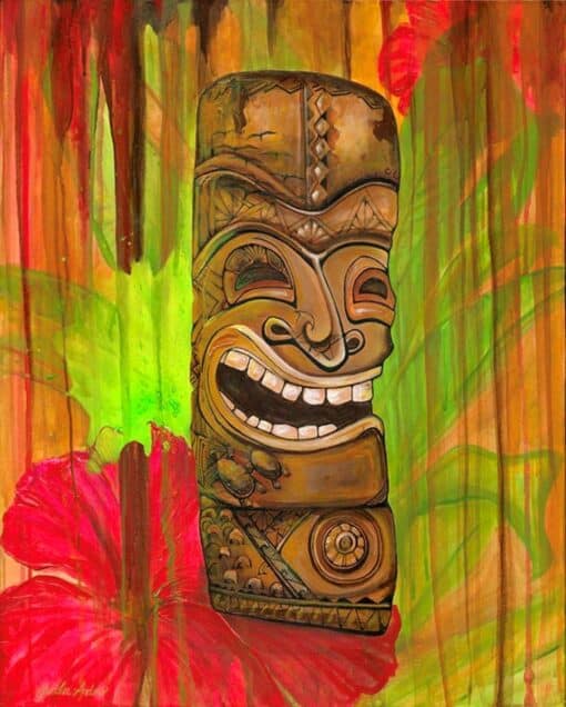 Tiki- Tropical Tim 24x36 by Heather Anders