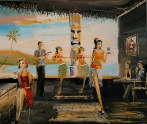 Tiki Time 20x24 by Chuck Joseph