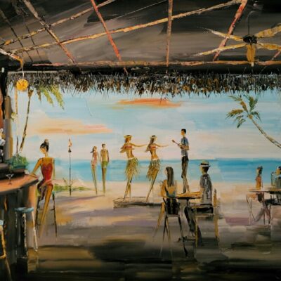 Cocktails in Paradise 18x24 by Chuck Joseph