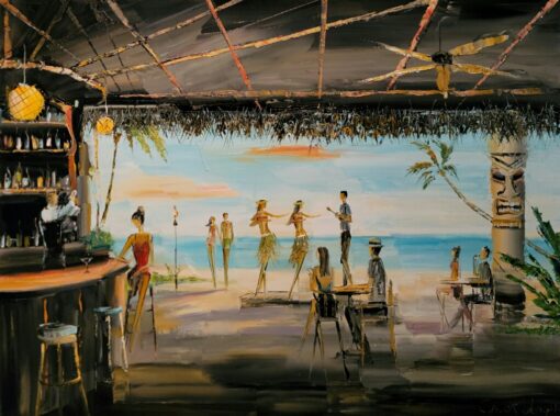 Cocktails in Paradise 18x24 by Chuck Joseph