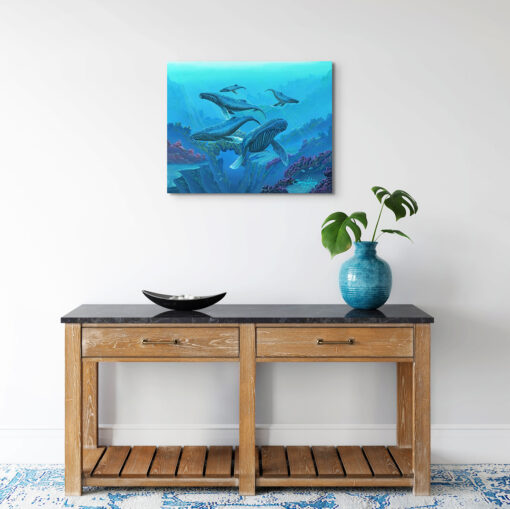 whale ohana 24x30 (room-mockup) Ernest Young