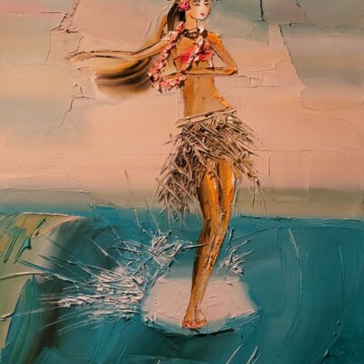 Hang 10 Hula 12x16 by Chuck Jospeh