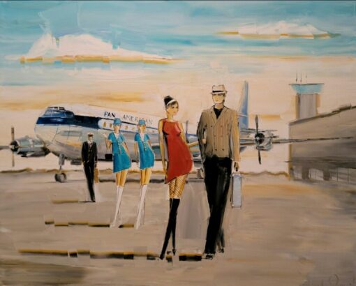 Jet Setting In Style 24x30 by Chuck Joseph