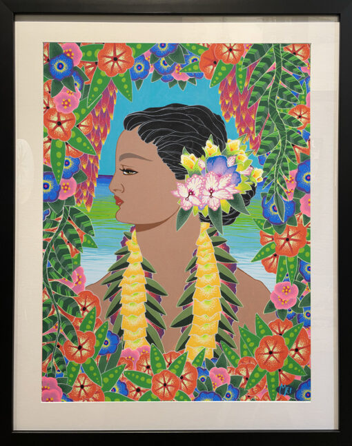 Kumu Hula 24x18 framed by Steve Mei